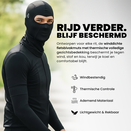Winddichte Thermische Bivakmuts voor Fietsen – Hals- en Gezichtsbedekking